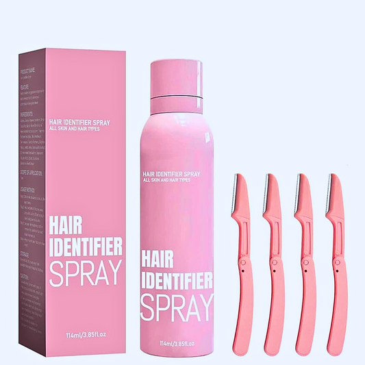 Hair Identifier Spray For Face Shaving With 4 Pcs Razor