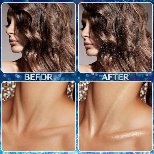 Professional Glitter Hair Spray, Glitter Spray For Body, Hair And Cloth, Long Lasting Shiny Unlimited Charm, Waterproof, Holographic,