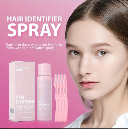 Hair Identifier Spray For Face Shaving With 4 Pcs Razor